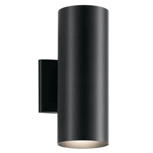 NEW Kichler Model 9244BK Black Up And Down Cylinder Wall Light - Picture 1 of 6