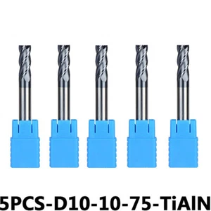5 piezas HRC45 10 mm-75 mm molino de extremo de carburo CNC 4 piezas cabeza aplanada de acero tungsteno tungsteno - Imagen 1 de 8