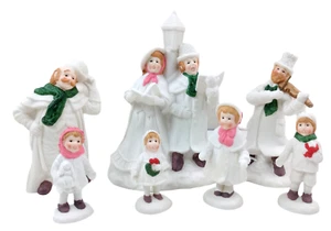 Christmas Bisque Carolers Figurine Set 7 piece Taiwan - Picture 1 of 6