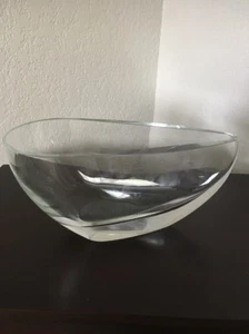 Krosno Art Deco 12"" Klarglas Kristall Schüssel schwer - Bild 1 von 12