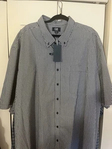 Cutter & Buck Mens 4XT/4TGL Button Up Short Sleeve Plaid Casual Shirt - Picture 1 of 6