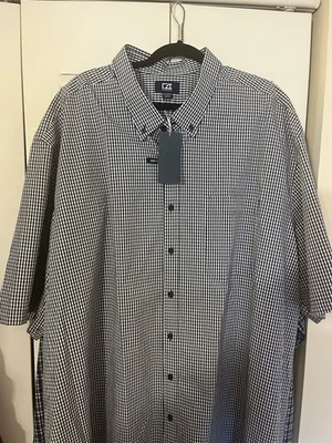 Cutter & Buck Mens 4XT/4TGL Button Up Short Sleeve Plaid Casual Shirt - Image 1 of 4