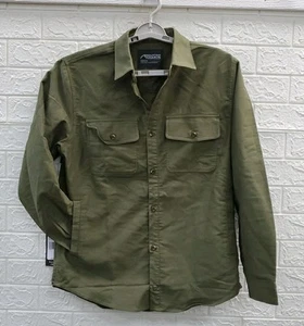 New Mountain Khakis Moleskin Button Up Jacket Olive Green Size Medium - Picture 1 of 6