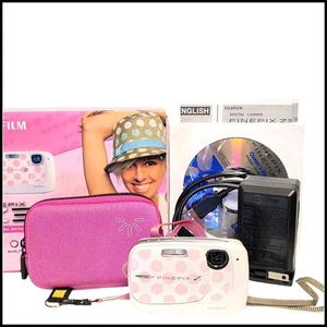 Fujifilm FinePix Z37 Digital Camera Pink Polka Dot Rare Complete 16GB SD Card - Picture 1 of 8