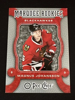 2007-08 O Pee Chee Marquee Rookies 521 Magnus Johansson Chicago Blackhawks - Image 1 of 2