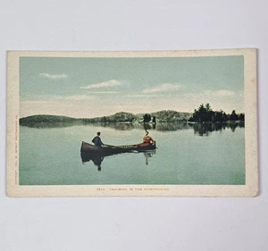 New York Kanufahren in den Adirondacks antike 1902 Detroit fotografische Postkarte - Bild 1 von 3