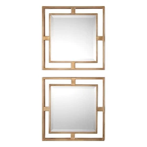 Uttermost 09234 Allick 18 X 18 inch Gold Wall Mirrors, Square, Grace Feyock - Picture 1 of 4