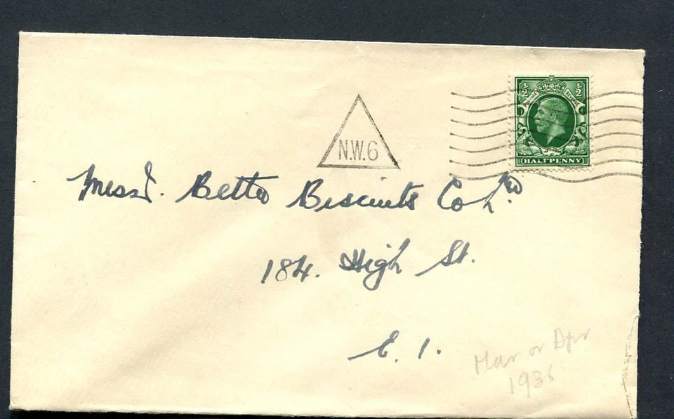 Great Britain : Nice cover from 1936 - N.W.G. stamp - used - Image 1 of 1