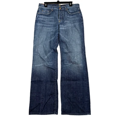 VTG Y2K 7 For All Mankind Men's 34x32 Relaxed Loose Fit Denim Jeans Button Fly - Image 1 of 4