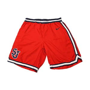 St. John's University Team Issued Away Red Shorts, SJ Right Patch #44 - Picture 1 of 4