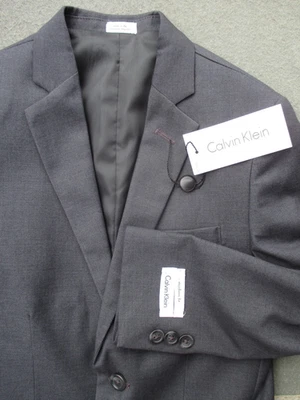 CALVIN KLEIN Niño BLAZER CARBÓN Abrigo Deportivo Sencillo Pecho ESCUELA Formal 10 NUEVO Foto 1 de 4