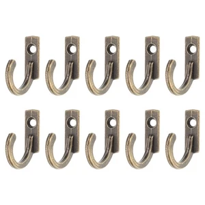 10 Stück Wandmontage Bronze Haken für Mäntel Hüte Handtücher Retro Stoffaufhänger - Bild 1 von 12