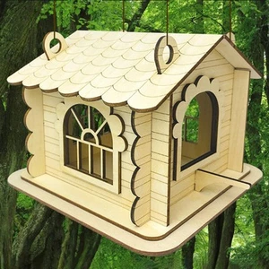 Bird House Hand Assembled for Bird Viewing Garden Patio Decorative Cardinal - Picture 1 of 7