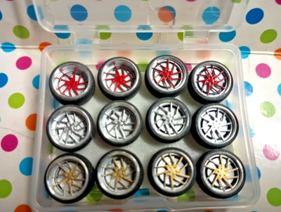 CUSTOM WHEELS ALLOY 1/64 FITS ON 83 SILVERADO LEXANI lot of 3 Set's new - Image 1 of 2