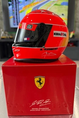 Rare  Michael Schumacher 1:2 Scale Helmet Ferrari 2000 Japan GP World Champion - Image 1 of 4