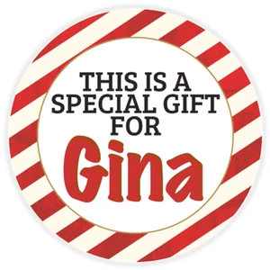 Dies ist ein besonderes Geschenk für Gina - 10er Pack Kreis Aufkleber 3 Zoll - Weihnachten - Bild 1 von 1