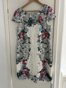 Ladies Phase Eight White Multicoloured Dress Size 14 - Picture 1 of 7