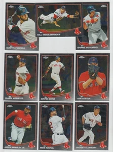 Boston Red Sox COMPLETE 2013 TOPPS CHROME 9 Card Team Set WORLD SERIES CHAMPS - Picture 1 of 2