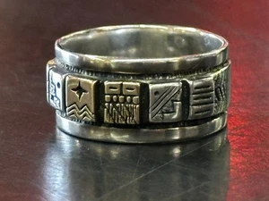 14K Gelbgold & 925 Sterling Silber RMT Roderick & Marilyn Tonorio Ring  - Bild 1 von 11