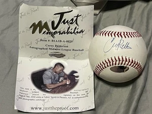 Corey Patterson Just Minors Memorabilia Signed Autographed Baseball w/ COA CUBS - Picture 1 of 5
