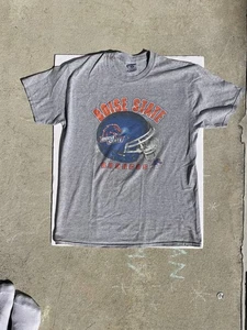Boise State Broncos Vintage 90s NCAA Football Grey Crewneck T-Shirt Men’s Size L - Picture 1 of 4