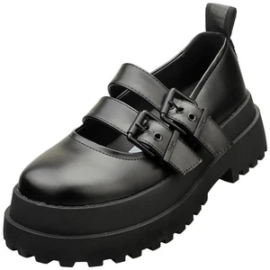 Zapatos Platforma Pluto Mary Vegan Negro - Mujer Buffalo - Imagen 1 de 8