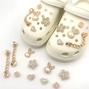 10pcs Luxury Designer Shoe Charms Fits For Clog Sandal Premium Bling Jewelry - Picture 1 of 9
