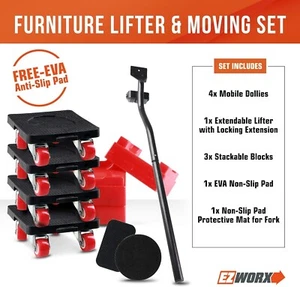 Heavy Duty Furniture lifter moving tool set with 4x 360 rotation sliders - Picture 1 of 10