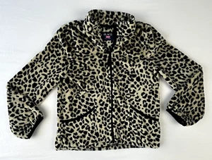 Girls Full Zip Performance Fleece Sweater Children's Place Leopard Spots Size L - Picture 1 of 13