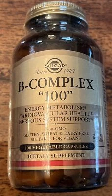 Cápsulas vegetales complejo B Solgar - 100 unidades Foto 1 de 2