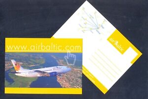 Air Baltic Airlines Old LOGO Boeing B-737-505 Postcard