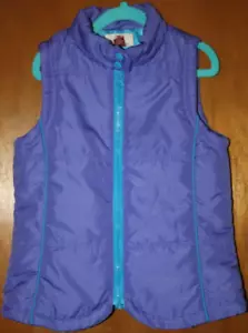 LEI Girls Purple & Teal Vest Size M ( 7/8 ) Winter Zip Up Puff Winter Jacket - Picture 1 of 6
