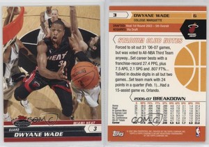 2007-08 Topps Stadium Club Dwyane Wade #3 HOF