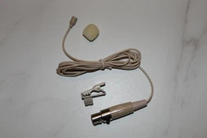 Lavalier Lapel Microphone Cream for Shure Wireless Bodypack Transmitters *NEW* - Picture 1 of 9
