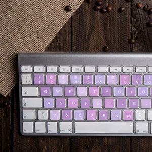 6 Pcs Tastaturaufkleber Englische Lernaufkleber Für Tastaturbuchstaben - Bild 1 von 10