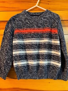 Gymboree Team Rex Sweater Boys Navy w/Red & White Stripes Size XS 4 - Picture 1 of 1