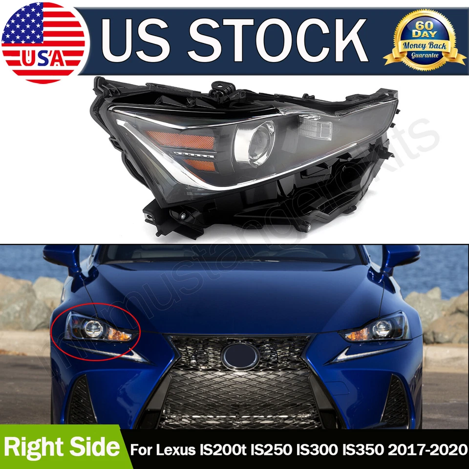LED Headlamp Headlight Right Side Fit 2017-2020 Lexus IS300 IS350 F Sport Sedan Foto 1 de 4