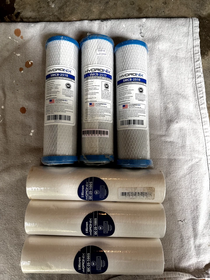 Conjunto de 3 filtros pré e carbono de osmose reversa - Imagem 1 de 1