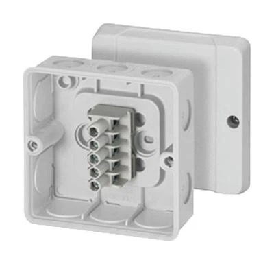 Hensel Klemmenkasten 4qmm 5fach Kunststoff 98x98x52mm Aufputz 10... DE9345 - Bild 1 von 2