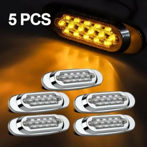 5X marcador LED transparente/ámbar montaje al ras 16 diodos para Freightliner Cascadia - Imagen 1 de 8