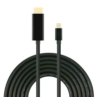 Cable adaptador mini puerto de pantalla de 10 pies DP a HDMI Dell HP Lenovo Macbook Surface Foto 1 de 4