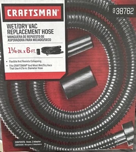 Craftsman CMXZVBE38762 1-1/4 Zoll X 6 Fuß Friction Fit Nass-/Trockensaugerschlauch für Sh - Bild 1 von 2