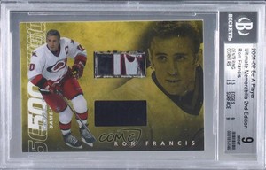 2001-02 ITG Ultimate Memorabilia 2nd Edition /40 Ron Francis BGS 9 MINT HOF