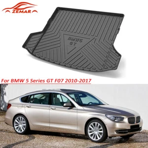 Alfombrilla de maletero trasera bandeja de piso de carga negra para BMW Serie 5 GT F07 2010-17 - Imagen 1 de 6