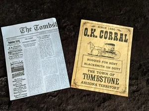 Tombstone OK Corral Geschenkpackung mit 8,5" x 11" Poster und Tombstone Epitaph Papier - Bild 1 von 1