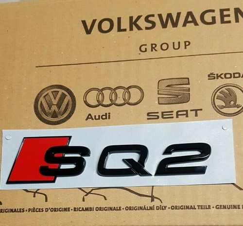 original Audi SQ2 Logo Q2 Schriftzug schwarz Emblem Aufkleber hinten ...