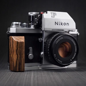 Wood Camera Hand Grip Handle For Nikon F2AS F2A Camera Aluminum Alloy BaseplatY2 - Picture 1 of 33