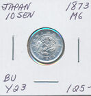 JAPAN 10 SEN 1873 M6 Y23 - BU