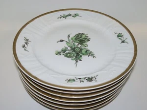 Royal Copenhagen Green Flower Juliane Marie with gold edge  Dinner plate  - Picture 1 of 4