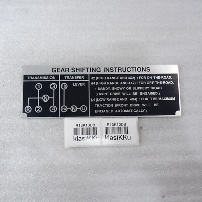 适合丰田 Land CRUISER 2F FJ40 FJ45 板贴花 4 速齿轮换档说明 — 第 1/4 张图片